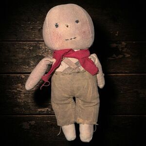 New Primitive "Snowball"  Little Snowman Doll Christmas Winter 9”